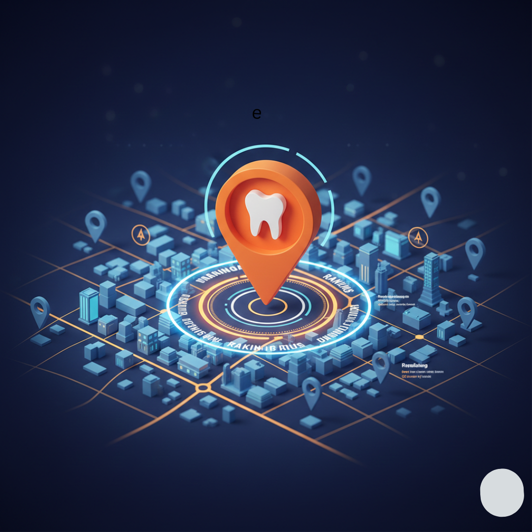 Local map view showing a dental practice ranking #1 in the neighborhood