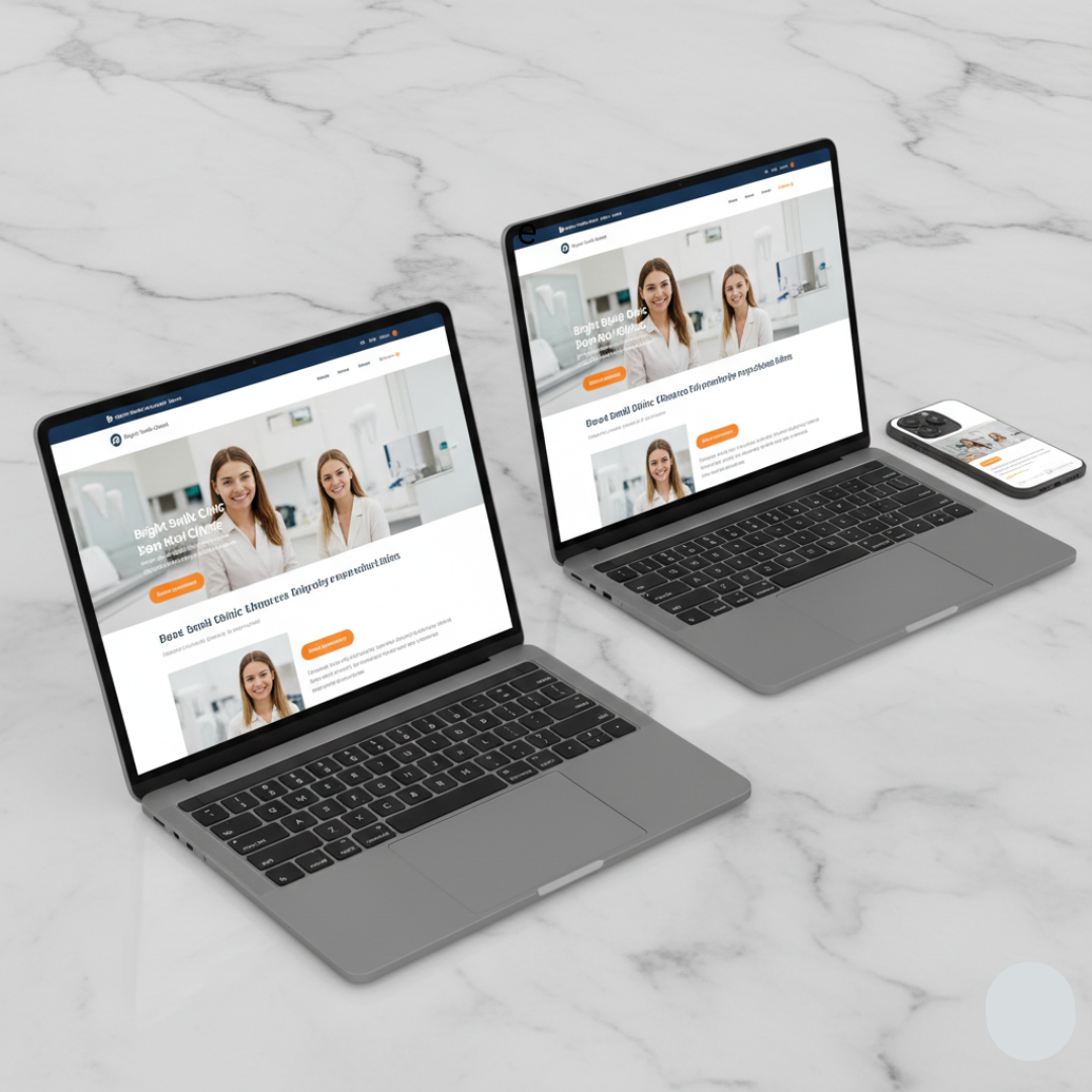 Dental website looking perfect on mobile, tablet, and desktop devices